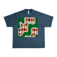 Midnight Navy christmas diamond plaid and green glitter seamless pattern Urban Heavy Tee - BundleAndBundleShop