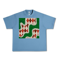 Pebble Blue christmas diamond plaid and green glitter seamless pattern Urban Heavy Tee - BundleAndBundleShop