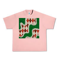 Salmon christmas diamond plaid and green glitter seamless pattern Urban Heavy Tee - BundleAndBundleShop