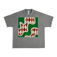 Tornado christmas diamond plaid and green glitter seamless pattern Urban Heavy Tee - BundleAndBundleShop