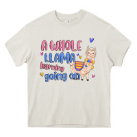 Cream a whole llama learning going on Heavy Core Tee - MaliasSmallBusiness
