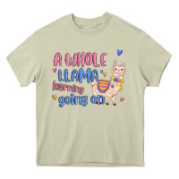 Mossy a whole llama learning going on Heavy Core Tee - MaliasSmallBusiness