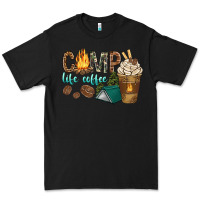 Black camp life coffee with coffee cup Premium Tee - texasbilliewilder