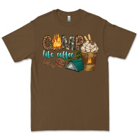 Cacao camp life coffee with coffee cup Premium Tee - texasbilliewilder