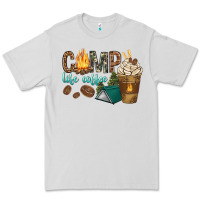 Dove Grey camp life coffee with coffee cup Premium Tee - texasbilliewilder