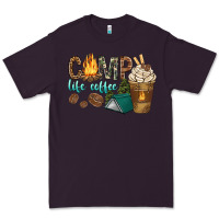 Plum camp life coffee with coffee cup Premium Tee - texasbilliewilder