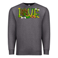 Charcoal Heather St. Patrick's Day love dog paw Premium Sweatshirt - BundleAndBundleShop