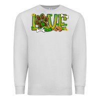 Dove Grey St. Patrick's Day love dog paw Premium Sweatshirt - BundleAndBundleShop