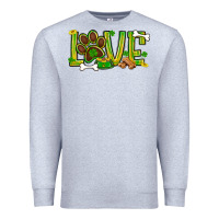 Heather Grey St. Patrick's Day love dog paw Premium Sweatshirt - BundleAndBundleShop