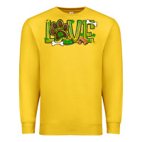 St. Patrick's Day Love Dog Paw Premium Sweatshirt | Teevron