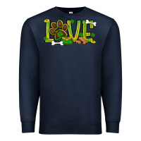 Navy St. Patrick's Day love dog paw Premium Sweatshirt - BundleAndBundleShop