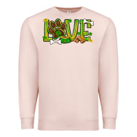 Pale Pink St. Patrick's Day love dog paw Premium Sweatshirt - BundleAndBundleShop