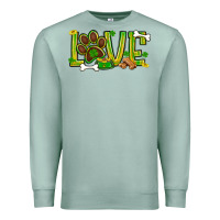 Seafoam St. Patrick's Day love dog paw Premium Sweatshirt - BundleAndBundleShop
