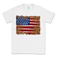 White american flag and leopard Classic Tee - Artiststas