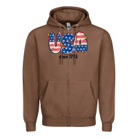 Chestnut usa since 1776 Zipper Hoodie - MaliasSmallBusiness