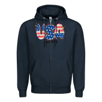 Navy usa since 1776 Zipper Hoodie - MaliasSmallBusiness