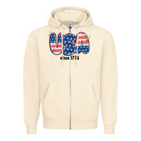 Sandshell usa since 1776 Zipper Hoodie - MaliasSmallBusiness