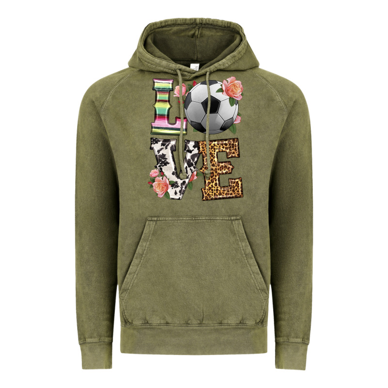 Western Love Soccer Vintage Hoodie by HRA Design Shop | Teevron