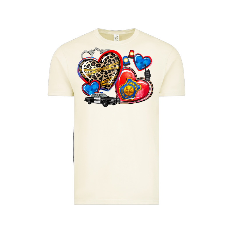 Western Leopard  Police   Hearts Vintage Tee by AdoDesignShop | Teevron