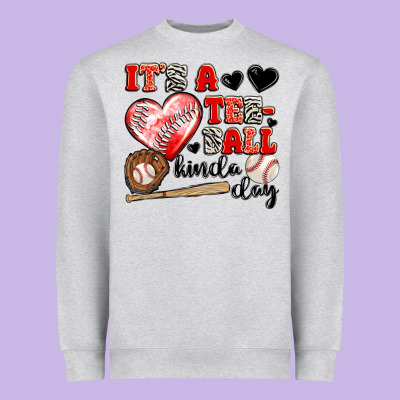 It's A Tee Ball Kinda Day Heavyweight Sweatshirt Designed By Jahusdesignshop