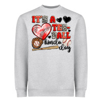 Heather Grey it's a tee ball kinda day Heavyweight Sweatshirt - JahusDesignShop