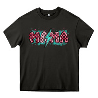 Asphalt lightning bolt mama Heavy Core Tee - MaliasSmallBusiness
