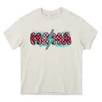 Cream lightning bolt mama Heavy Core Tee - MaliasSmallBusiness