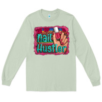Matcha nail hustler serape leopard background Long Sleeve Tee - Artiststas