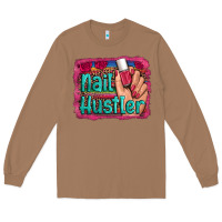 Toasted Coconut nail hustler serape leopard background Long Sleeve Tee - Artiststas
