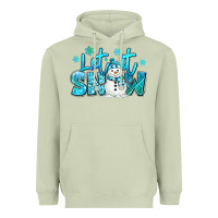 Matcha let it snow winter snowman Heavyweight Hoodie - MaliasSmallBusiness