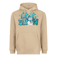 Mushroom let it snow winter snowman Heavyweight Hoodie - MaliasSmallBusiness