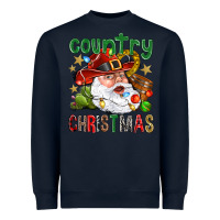Navy Country Christmas Heavyweight Sweatshirt - BundleAndBundleShop