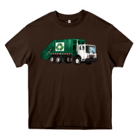 Chocolate Brown recycle truck Heavy Core Tee - Artiststas