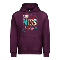 Mauve Wine Little miss America 4th of july Urban Hoodie - HowdyJamesFarm