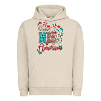 Pigment French Oak Little miss America 4th of july Urban Hoodie - HowdyJamesFarm