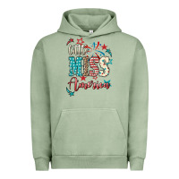 Pigment Oil Green Little miss America 4th of july Urban Hoodie - HowdyJamesFarm