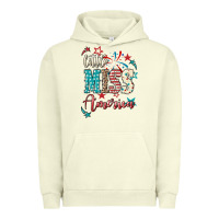 Pigment Pistachio Little miss America 4th of july Urban Hoodie - HowdyJamesFarm