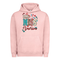 Pigment Salmon Little miss America 4th of july Urban Hoodie - HowdyJamesFarm