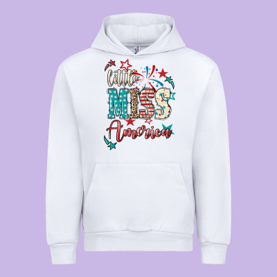 Little Miss America 4th Of July Urban Hoodie Designed By Howdyjamesfarm