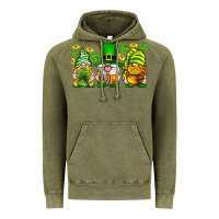 Vintage Olive St. Patrick's Day gnomies Vintage Hoodie - Neo Western