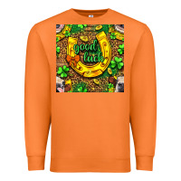 Carrot St. Patricks good luck with cow digital paper Premium Sweatshirt - BundleAndBundleShop
