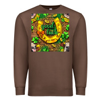 Chestnut St. Patricks good luck with cow digital paper Premium Sweatshirt - BundleAndBundleShop