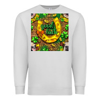 Dove Grey St. Patricks good luck with cow digital paper Premium Sweatshirt - BundleAndBundleShop