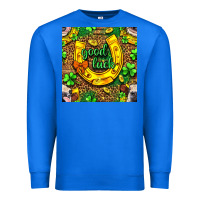 True Royal St. Patricks good luck with cow digital paper Premium Sweatshirt - BundleAndBundleShop