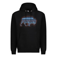 Black Bison Silhouette Blue Aztec Premium Hoodie - Bettercallsaul