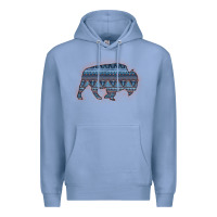 Colony Blue Bison Silhouette Blue Aztec Premium Hoodie - Bettercallsaul