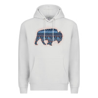 Dove Grey Bison Silhouette Blue Aztec Premium Hoodie - Bettercallsaul