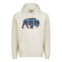 Oatmeal Heather Bison Silhouette Blue Aztec Premium Hoodie - Bettercallsaul