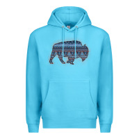 Ocean Blue Bison Silhouette Blue Aztec Premium Hoodie - Bettercallsaul