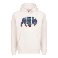Pale Pink Bison Silhouette Blue Aztec Premium Hoodie - Bettercallsaul